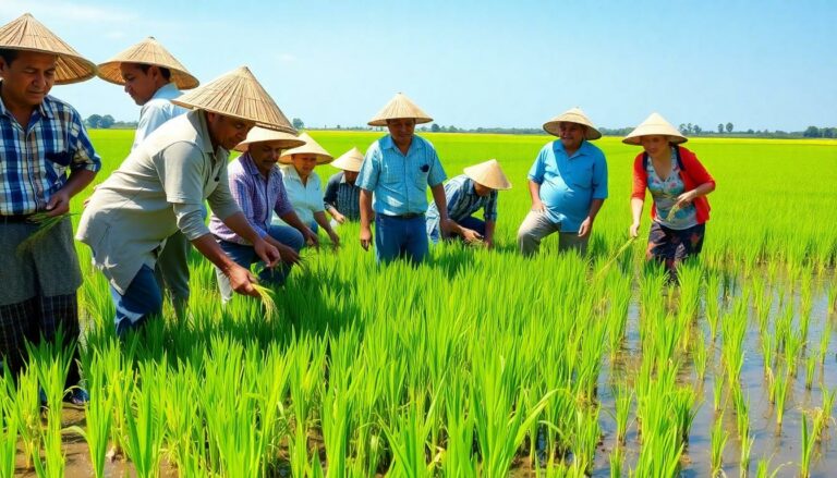 rice farming rice cultivation diagram